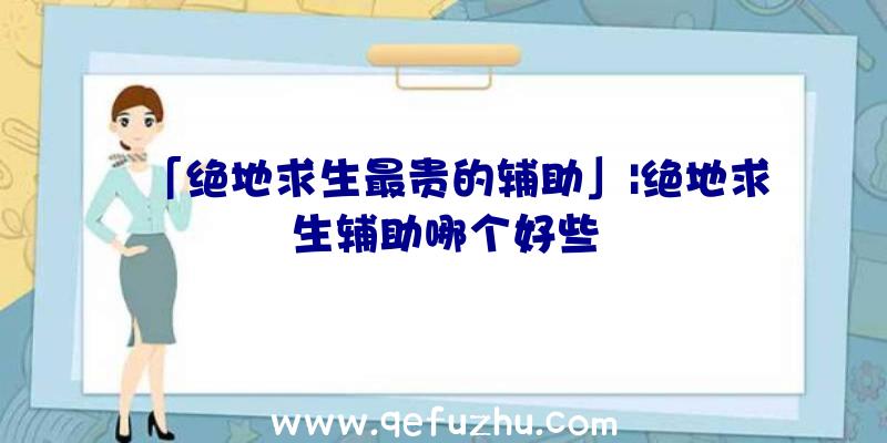 「绝地求生最贵的辅助」|绝地求生辅助哪个好些